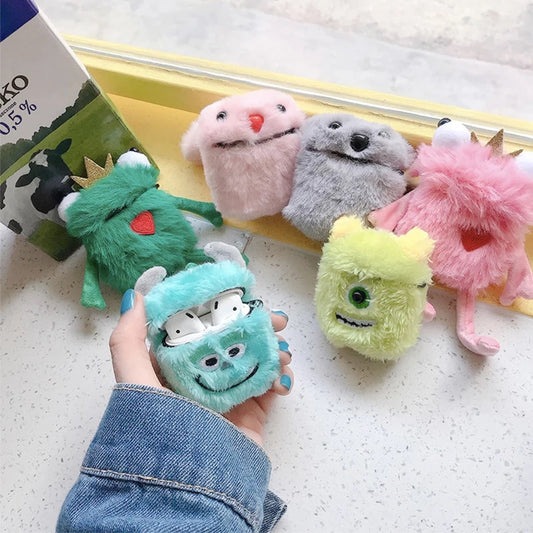 DDLGVERSE Fluffy Character AirPods Cases