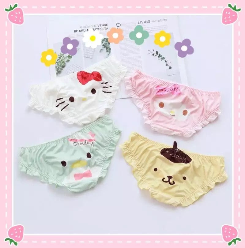 Hello Kitty Women Panties Underwear Kawaii Cartoon Seamless Female