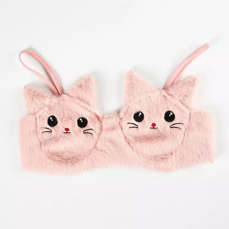 Cute Kitty Cat Plush Bra & Panty Set – ABDL Diapers