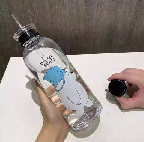 We Bare Bears Straw Bottle