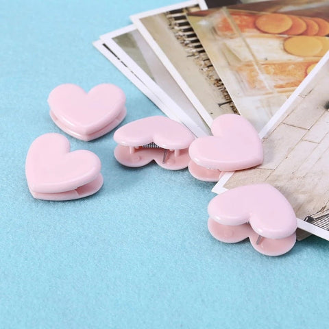 5pcs Heart Shaped Bulldog Clips