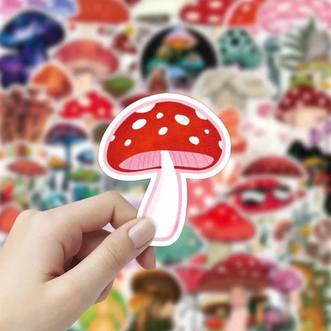 50 Piece Mushroom Stickers