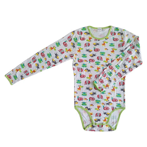 Zoo Animals Long Sleeve Onesie