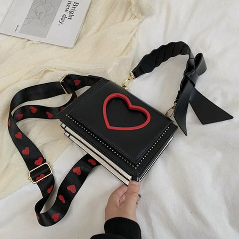 Vegan Leather Love Heart Bag