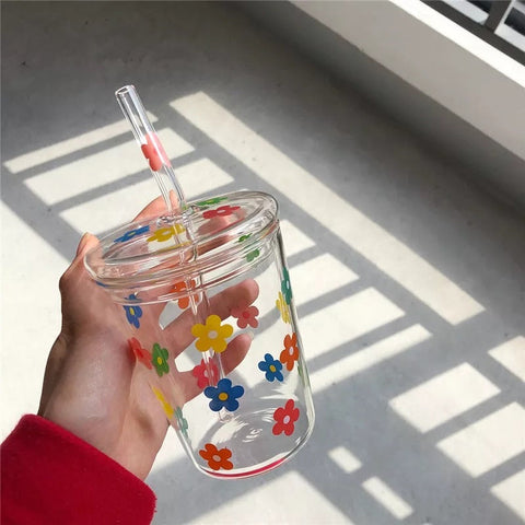 Throwback Transparent Cup With Straw Lid