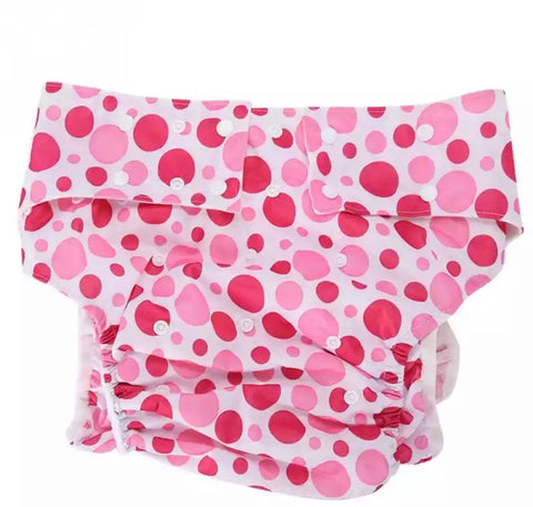 Pink Spots Adult Diaper