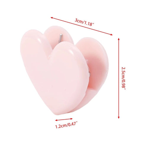 5pcs Heart Shaped Bulldog Clips