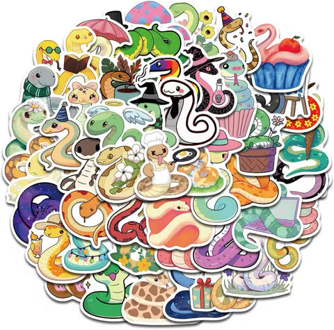 Sassy Snake Stickers 50 pcs