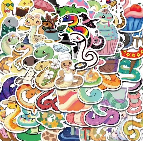 Sassy Snake Stickers 50 pcs