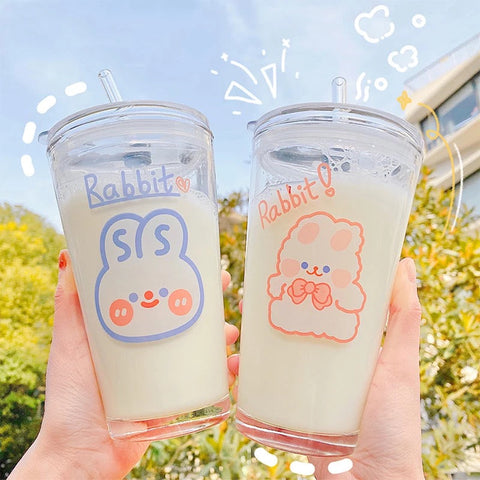 Rabbit Straw Drinking Cups