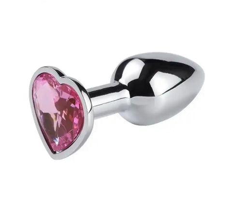 Pink Heart Gem Anal Plug / Training Kit