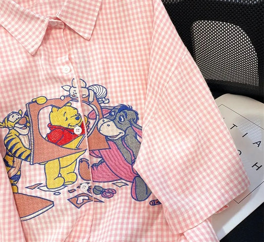 Honey Bear Plaid Shirt