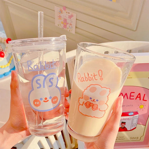 Rabbit Straw Drinking Cups