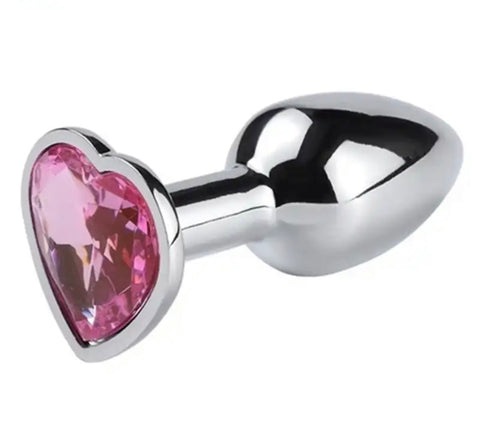 Pink Heart Gem Anal Plug / Training Kit