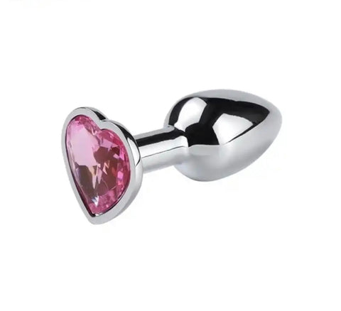 Pink Heart Gem Anal Plug / Training Kit