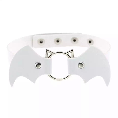 Vegan Leather Bat Baby Collar