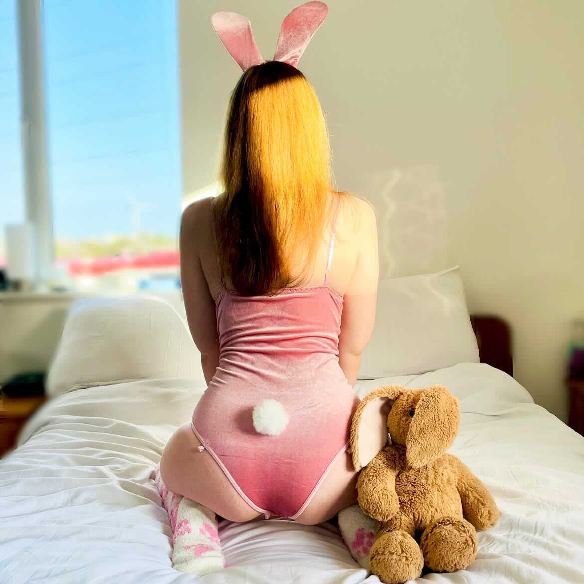 Velvet Pink Bunny Costume