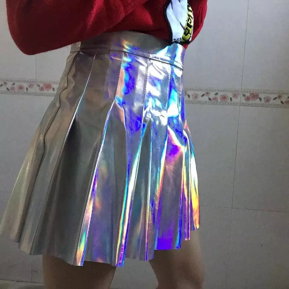PU Holographic Skirt