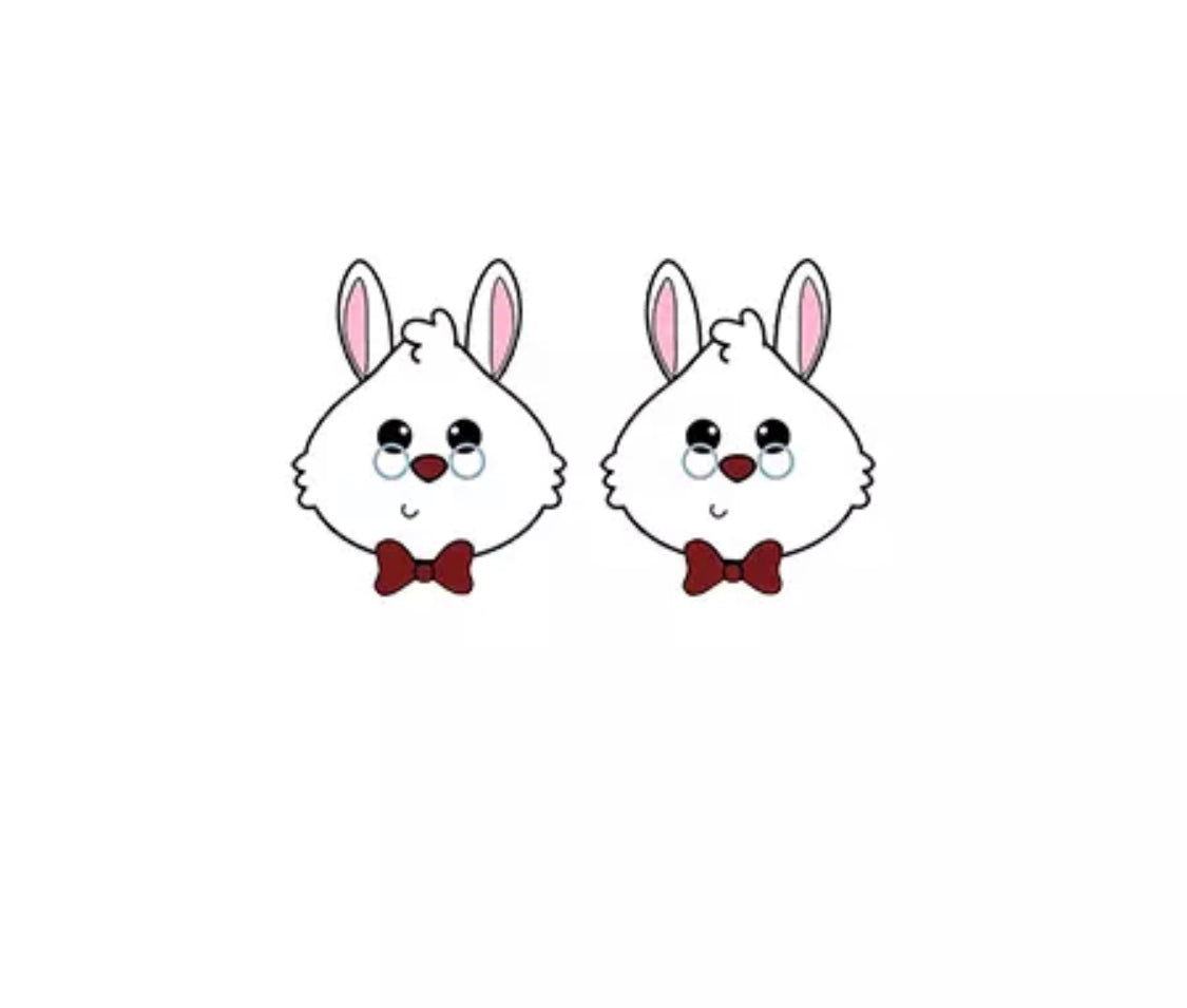DDLGVERSE White Rabbit Stud Earrings 