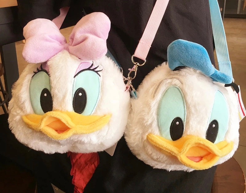 DDLGVERSE Plush Duck Bag Pink and Blue