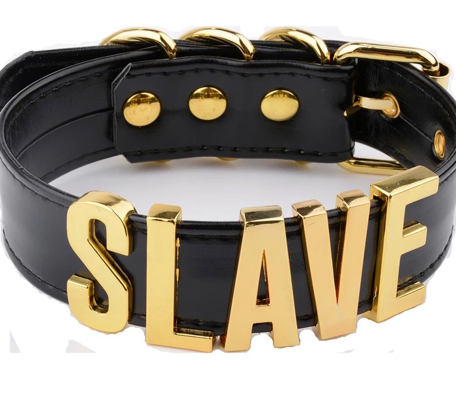 DDLGVERSE Slave Collar Black Gold