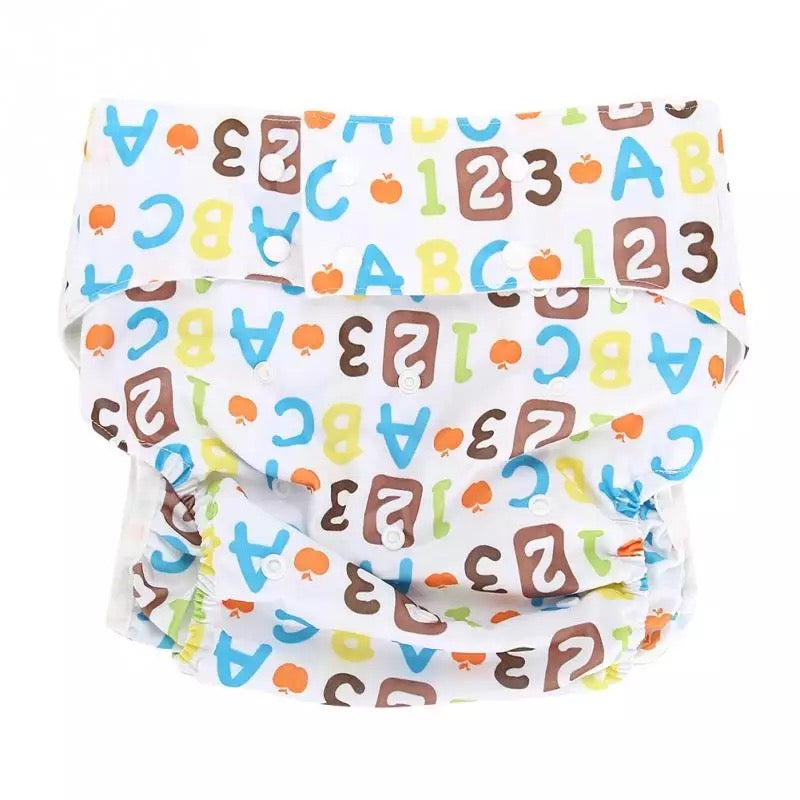 DDLGVERSE ABC123 Adult sized cloth reusable diaper