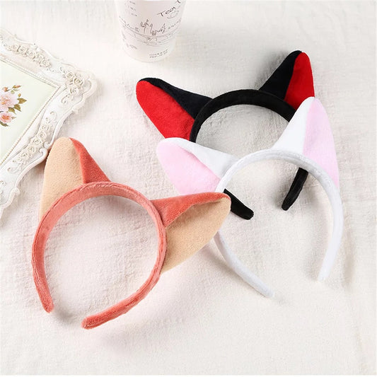 DDLGVERSE Plush Kitty Ears black, pink, white