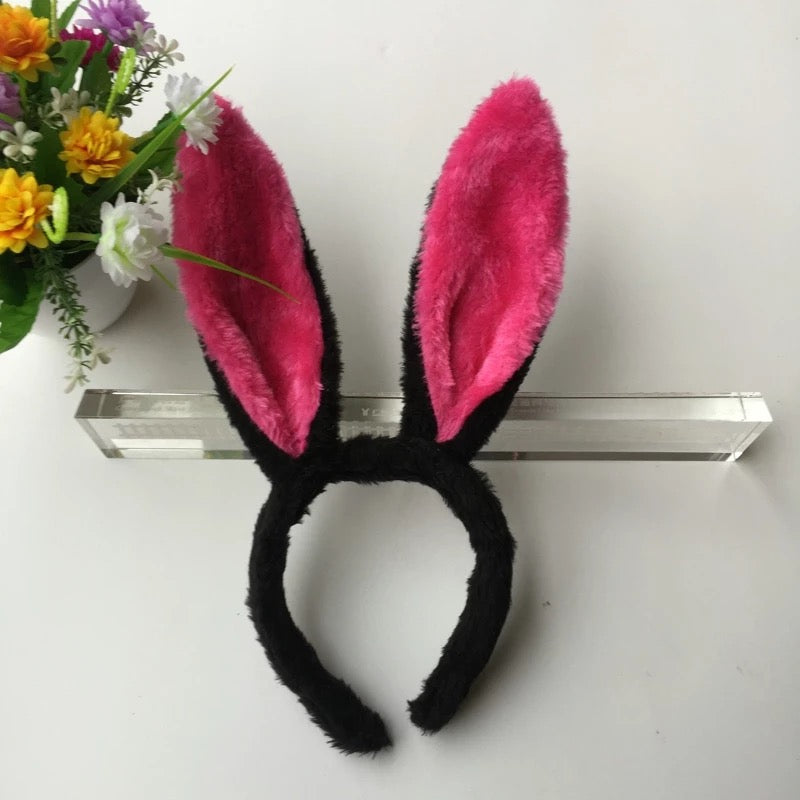 DDLGVERSE Fur Bunny Ears Black