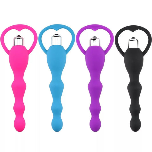 DDLGVERSE anal massagers (from left to right) pink, blue, purple, black