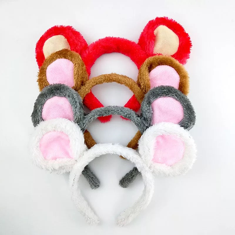 DDLGVERSE Mouse Headband Red, Brown, Grey, White