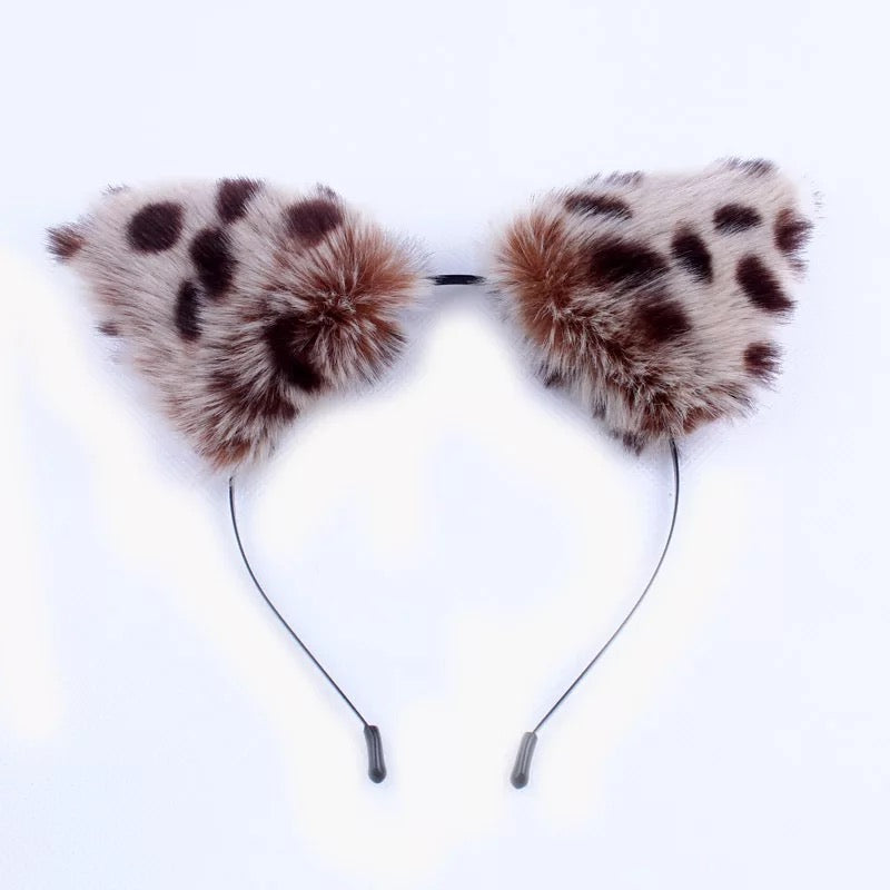 DDLGVERSE Leopard Ears Headband Rear View