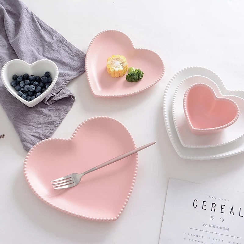 Love Heart Ceramic Dinnerware
