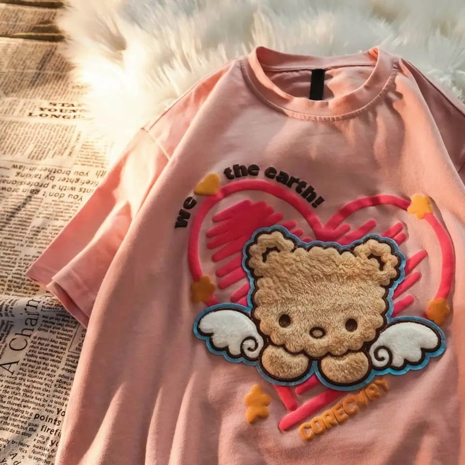 We Love the Earth 3D Bear T-Shirt