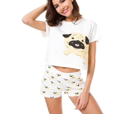 Pug Shorts & Tee Pyjamas