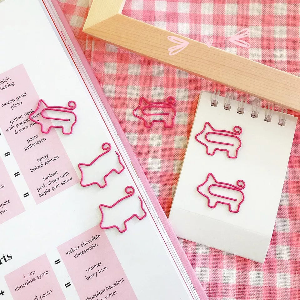 Pink Piggy Paperclips