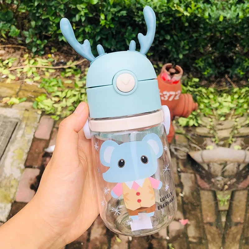 Forest Animal Straw Sippy Bottles