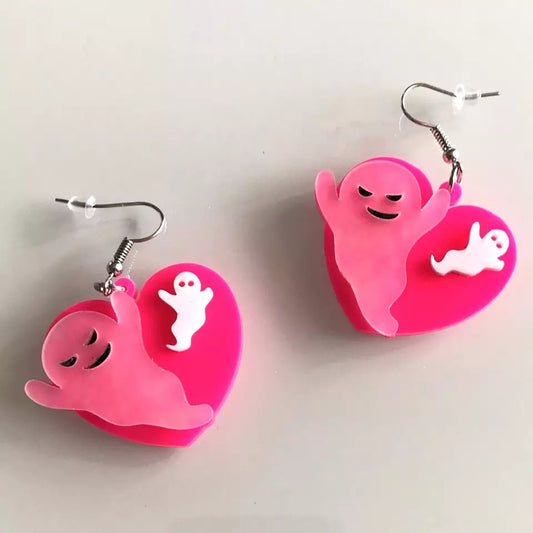 Neon Ghost Earrings