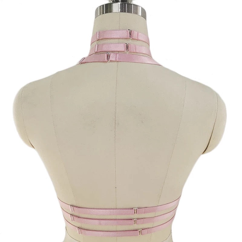 Silk Pink Floral Body Harness
