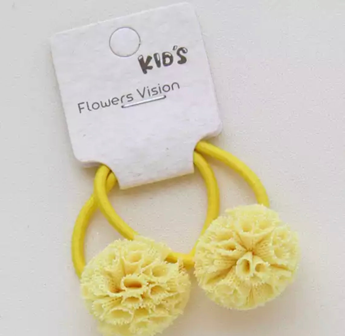 DDLGVERSE Twin Pack Flower Hair Ties Yellow