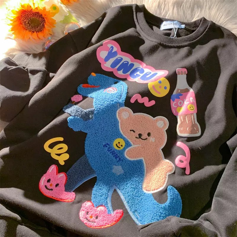 Dino Dino Embroidered Sweatshirt