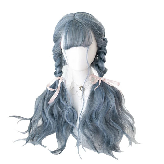 Dusty Blue Long Wig