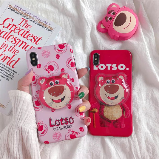 DDLGVERSE Lotso iPhone Case Pale and Hot Pink