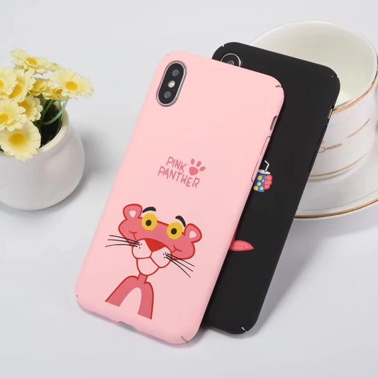 DDLGVERSE Pink Panther iPhone Case Pink and Black Pink Forefront