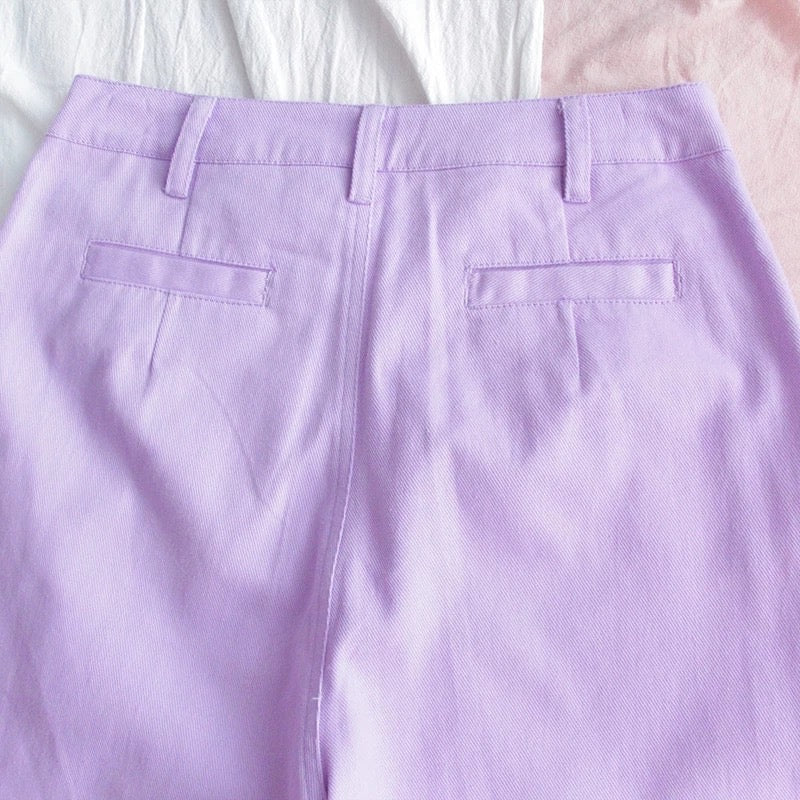 Pastel Purple Denim Pants