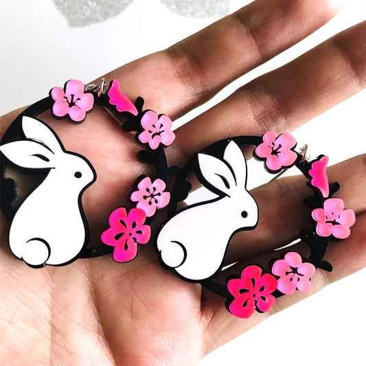 Rabbit Wreath Earrings