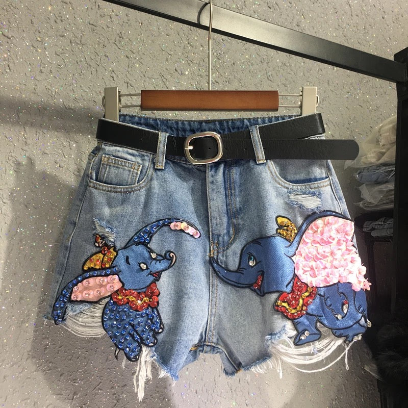 Dumbo Denim Shorts
