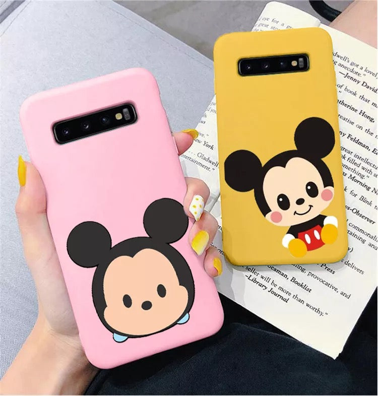 DDLGVERSE Mickey Mouse Samsung CAse Pink and Yellow