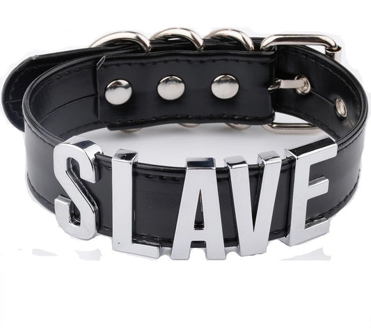 DDLGVERSE Slave Collar Black Silver