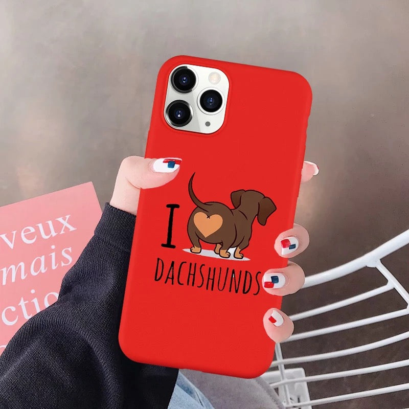 I Love Dachshunds iPhone Case