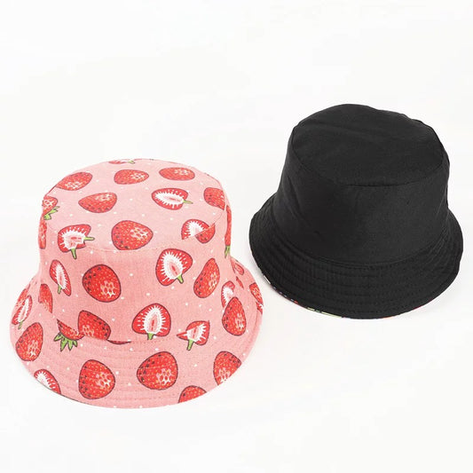 Reversible Strawberry Bucket Hat